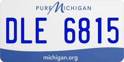 MI license plate DLE6815