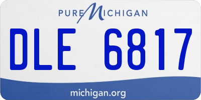MI license plate DLE6817