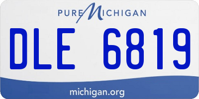 MI license plate DLE6819