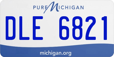 MI license plate DLE6821
