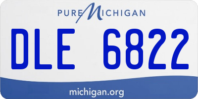 MI license plate DLE6822