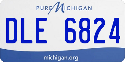 MI license plate DLE6824