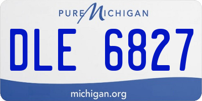 MI license plate DLE6827