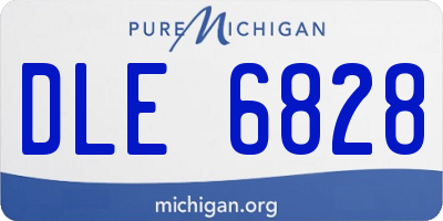 MI license plate DLE6828