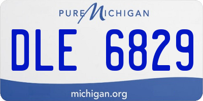 MI license plate DLE6829