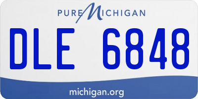 MI license plate DLE6848