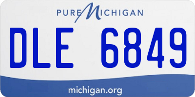 MI license plate DLE6849