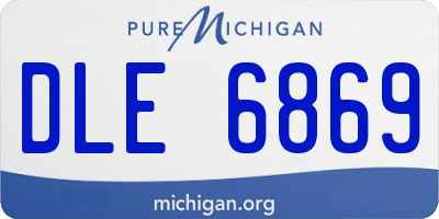 MI license plate DLE6869
