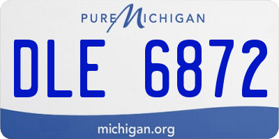 MI license plate DLE6872