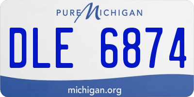 MI license plate DLE6874