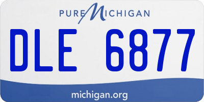MI license plate DLE6877