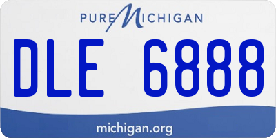 MI license plate DLE6888