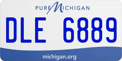 MI license plate DLE6889