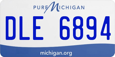 MI license plate DLE6894