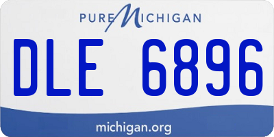 MI license plate DLE6896