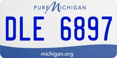 MI license plate DLE6897
