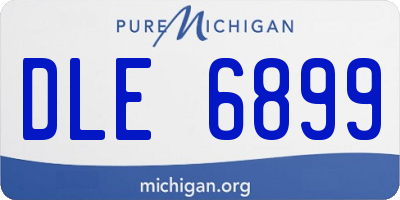 MI license plate DLE6899