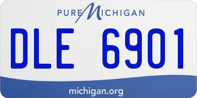 MI license plate DLE6901