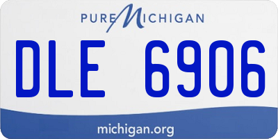 MI license plate DLE6906