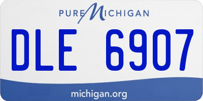 MI license plate DLE6907