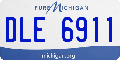 MI license plate DLE6911