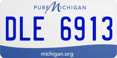 MI license plate DLE6913