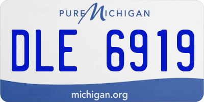 MI license plate DLE6919