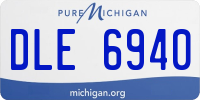MI license plate DLE6940