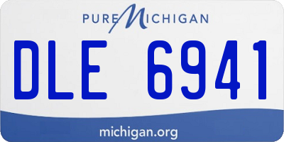 MI license plate DLE6941