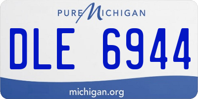 MI license plate DLE6944
