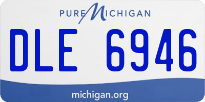 MI license plate DLE6946