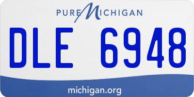 MI license plate DLE6948