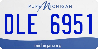MI license plate DLE6951