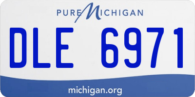 MI license plate DLE6971