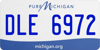 MI license plate DLE6972