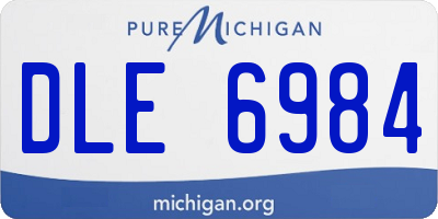 MI license plate DLE6984