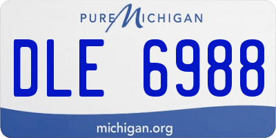 MI license plate DLE6988