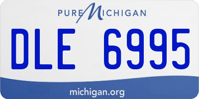 MI license plate DLE6995