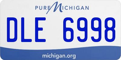 MI license plate DLE6998