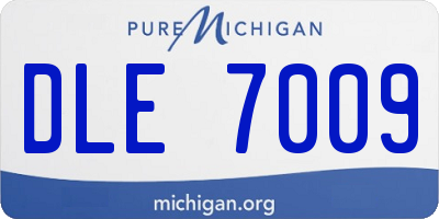 MI license plate DLE7009