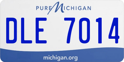 MI license plate DLE7014
