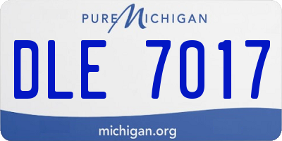 MI license plate DLE7017