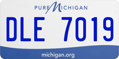 MI license plate DLE7019