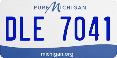 MI license plate DLE7041