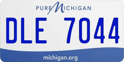 MI license plate DLE7044