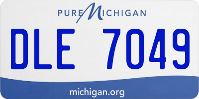 MI license plate DLE7049