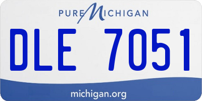 MI license plate DLE7051
