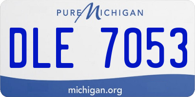 MI license plate DLE7053
