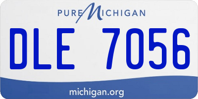 MI license plate DLE7056