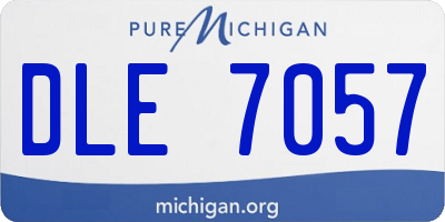 MI license plate DLE7057